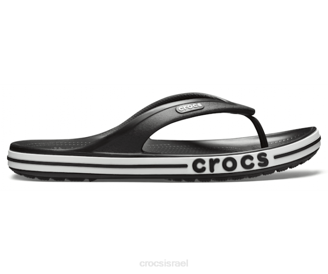 נעליים il Crocs נשים flip bayaband לבן שחור 2DZ4247