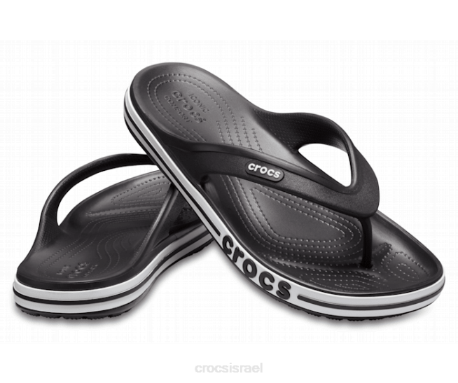 נעליים il Crocs נשים flip bayaband לבן שחור 2DZ4247