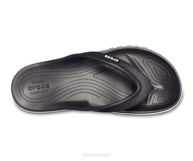 נעליים il Crocs נשים flip bayaband לבן שחור 2DZ4247