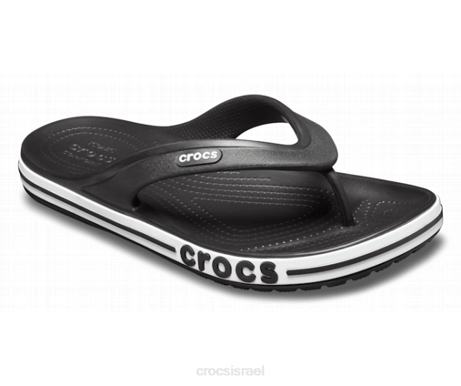 נעליים il Crocs נשים flip bayaband לבן שחור 2DZ4247