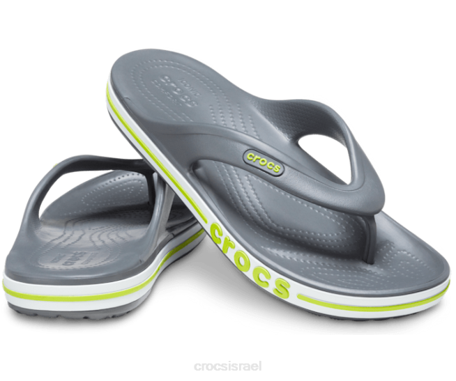 נעליים il Crocs נשים flip bayaband אגרוף אפור צפחה/ליים 2DZ4251