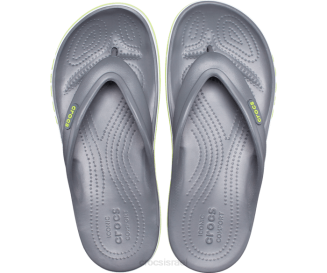 נעליים il Crocs נשים flip bayaband אגרוף אפור צפחה/ליים 2DZ4251