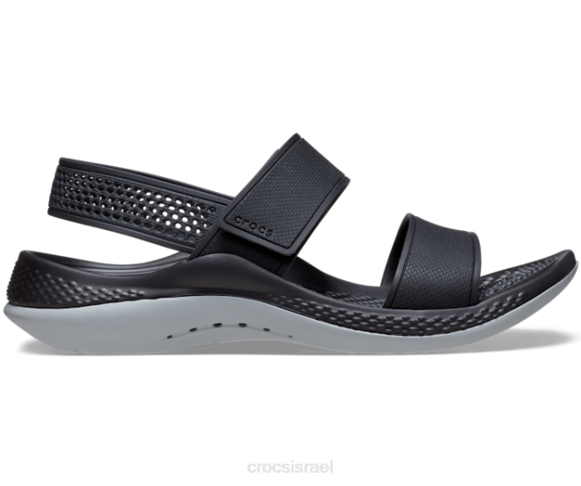 נעליים il Crocs נשים סנדל literide 360 שחור/אפור בהיר 2DZ4313