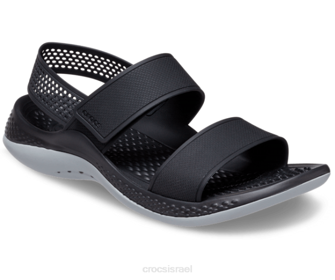 נעליים il Crocs נשים סנדל literide 360 שחור/אפור בהיר 2DZ4313