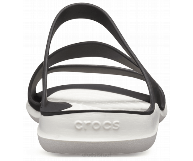 נעליים il Crocs נשים סנדל swiftwater לבן שחור 2DZ4334