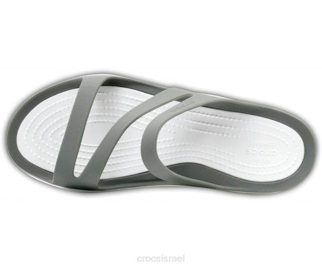 נעליים il Crocs נשים סנדל swiftwater עשן/לבן 2DZ4335