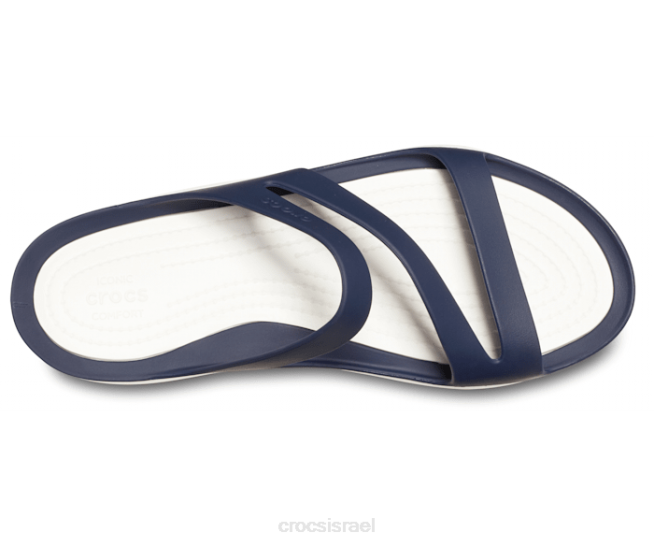 נעליים il Crocs נשים סנדל swiftwater חיל הים/לבן 2DZ4336